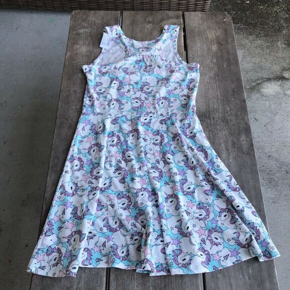 The Children's‎ Place Unicorn Tank Dress Fit and Flare NEW NWT Size XXL 16 - Picture 5 of 9